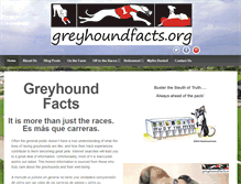 Tablet Screenshot of greyhoundfacts.org